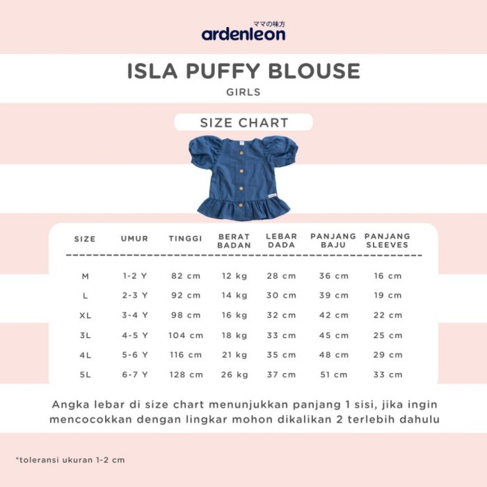 ARDENLEON - Isla Puffy Blouse | Kaos Anak Perempuan