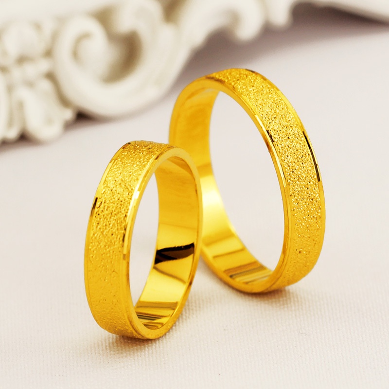 Goldkingdom Aksesoris Perhiasan Fashion Ready Stock Cincin Couple Pria Dan Wanita Untuk Menikah Dengan Cincin Ekor