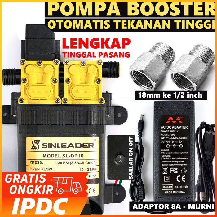 Pompa Booster Shower Otomatis Pompa pendorong Otomatis Sinleader Dual