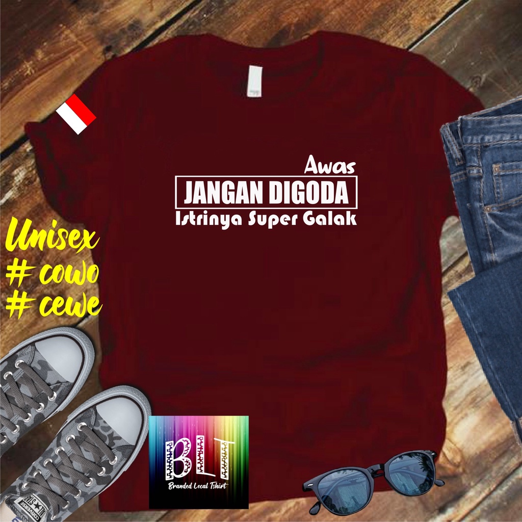 Gratis Ongkir COD/Kaos Awas Jangan Digoda Istri nya galak /  kaos pria kaos murah wanita pria distro