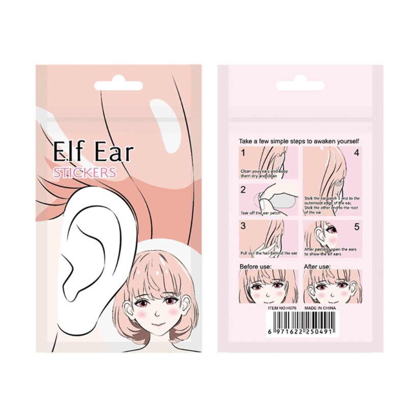 Siy Cosplay Elf Ears Sticker Telinga Besar Menempel DIY Untuk Mengambil Foto ID Mantap