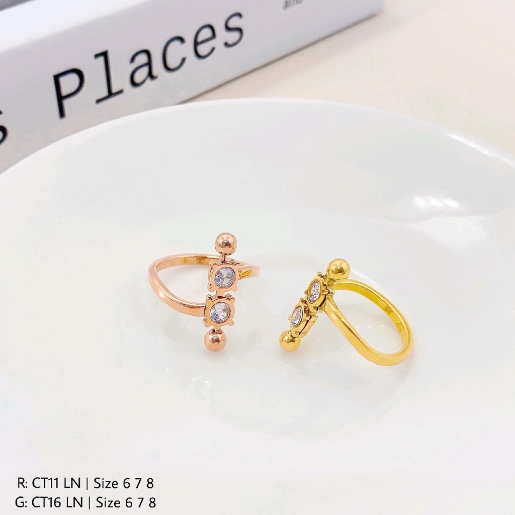 Cincin Titanium Wanita Elegant CT11-16LN