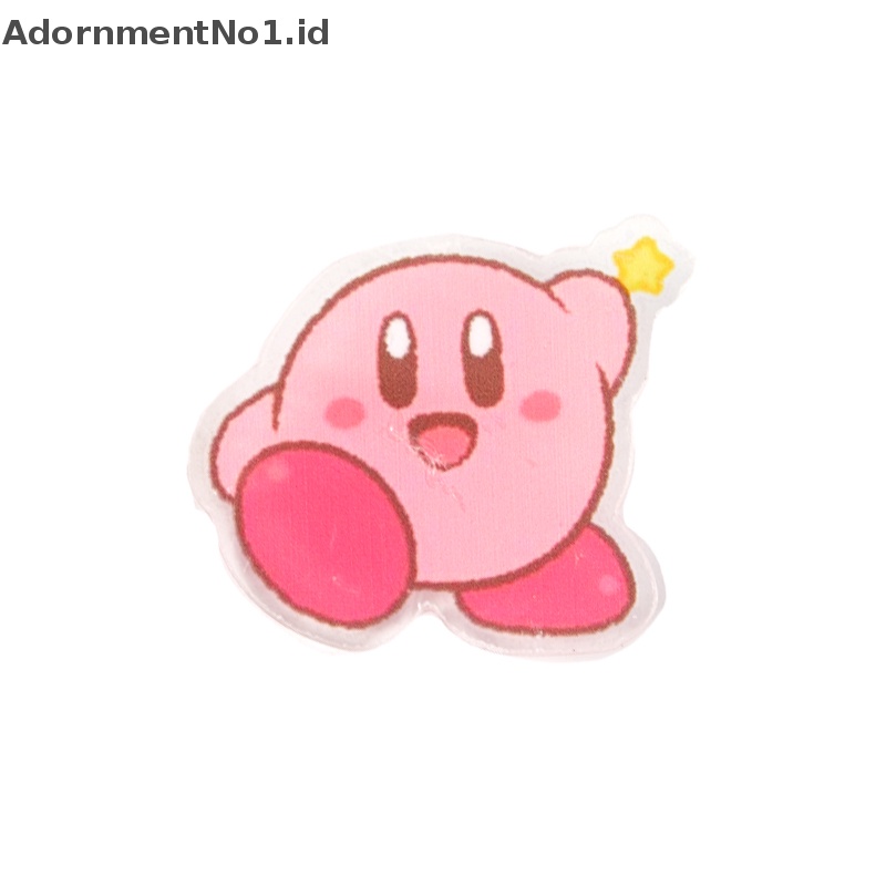 [AdornmentNo1] 1pcs Kartun Bros Pink Kirby Metal Badge Pin Mainan Hadiah Ulang Tahun Anak [ID]