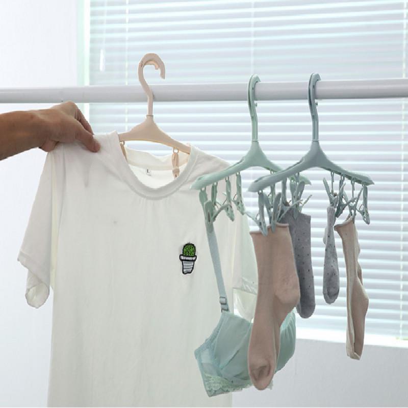 Hanger Jepitan 8 in 1 Gantungan Baju + Jepit Jemuran Kaos Kaki - MKM