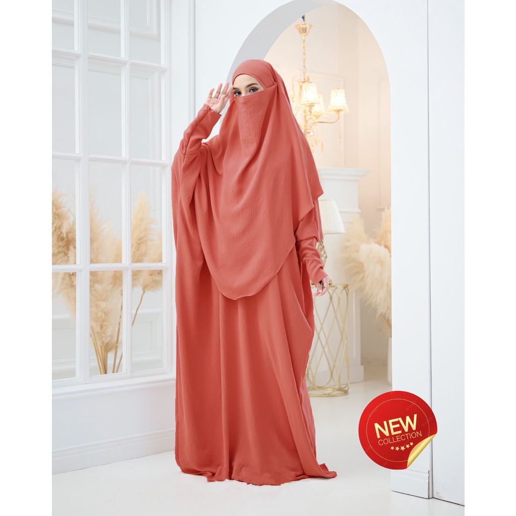 LABEL ORI ABAYA LUXURY KAFTAN NEW ZULAIKHA SET FRENCH KHIMAR PREMIUM by HUMASYARI Arab Saudi Baju Um