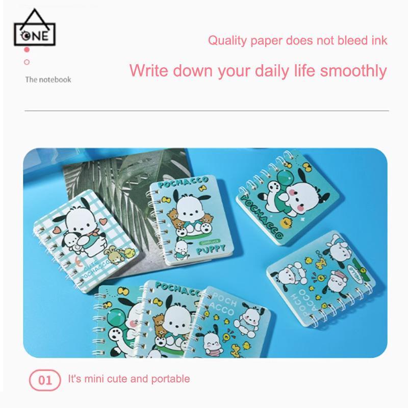 COD❤️A7 Cute Mini Coil Notebook Kartun Kuromi Girly Notepad Portable Portable Small Diary-A.one