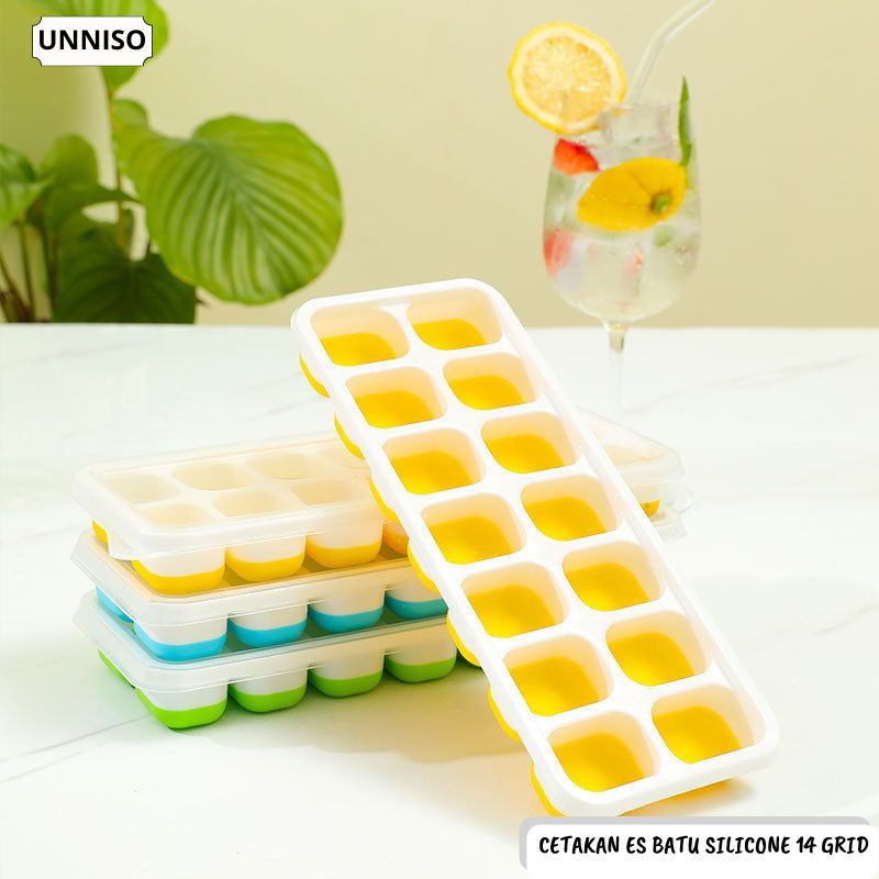 UNNISO - Cetakan Es Batu Silicone 14 Grid