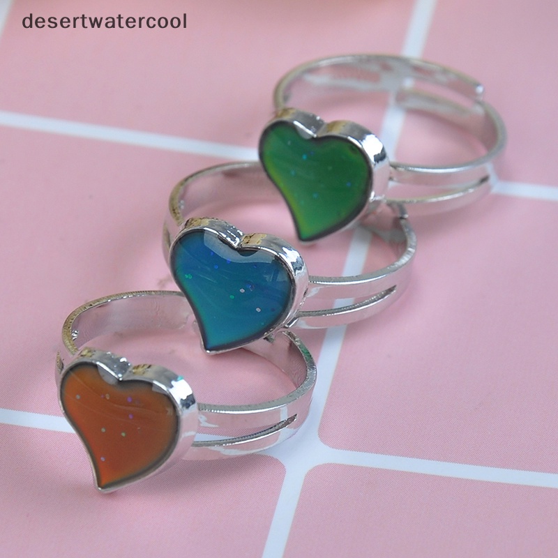 Deid Mood ring band Berubah Warna by temperature ajustable heart  Martijn