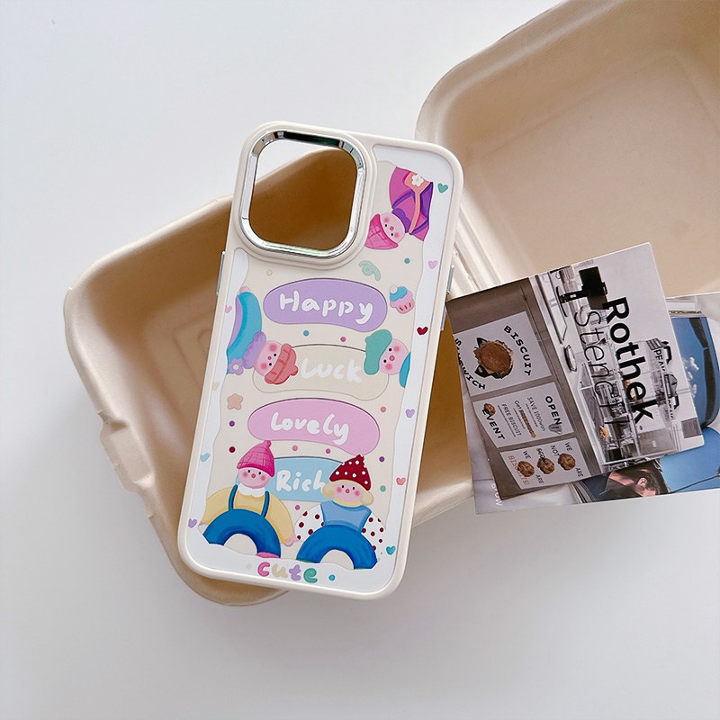 Children Wearing Hat Soft Silicon Case HP iP iPhone 12 13 14 Pro Max 11 Girl Woman FTD Casing Apple