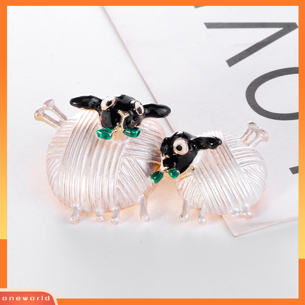 [ONE] Vintage Bola Benang Bentuk Domba Ganda Bros Pin Perhiasan Aksesori Pakaian