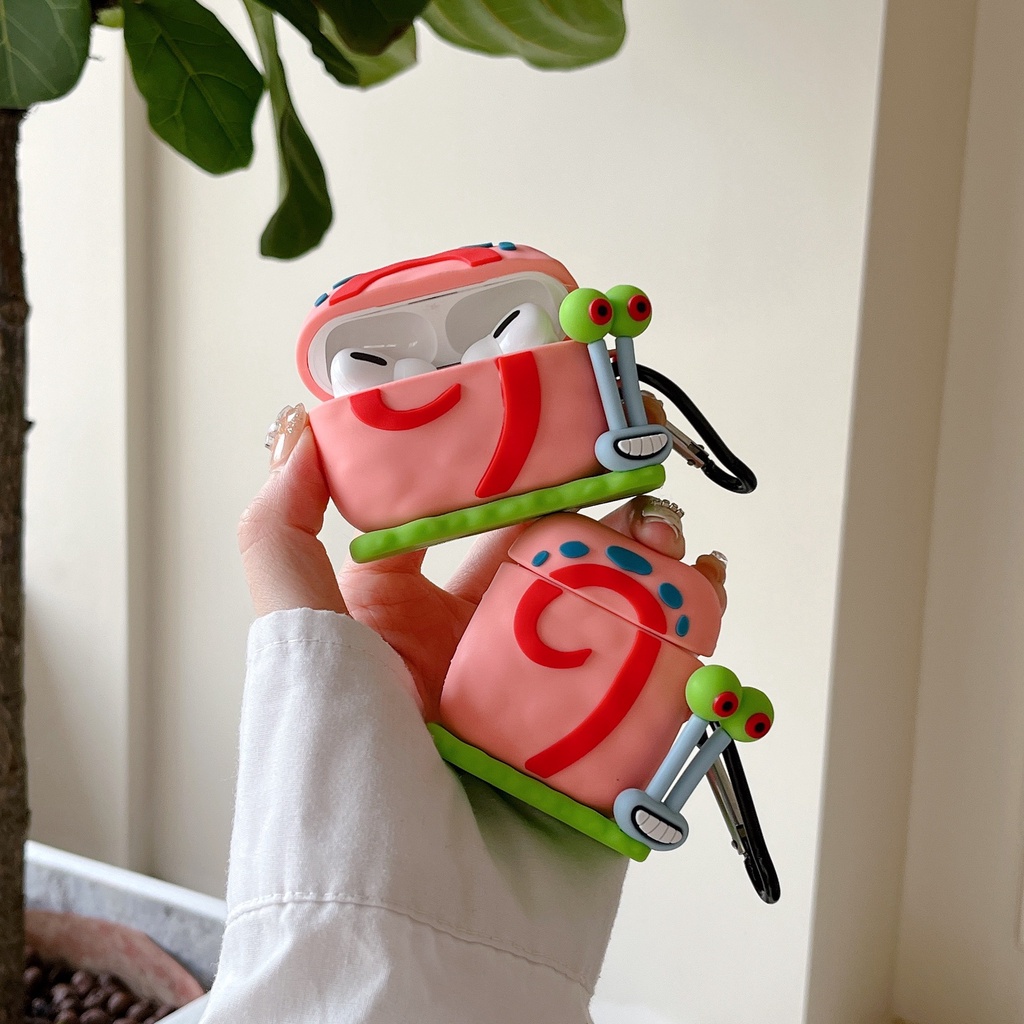 3d Lucu Kartun Gary the Snail Bluetooth Earphone Case Lembut Silikon Cover Untuk Airpods1 2 3 Pro i12 i10 i13 i9s inpods 12 13 Airpods3 Shockproof TWS Protector