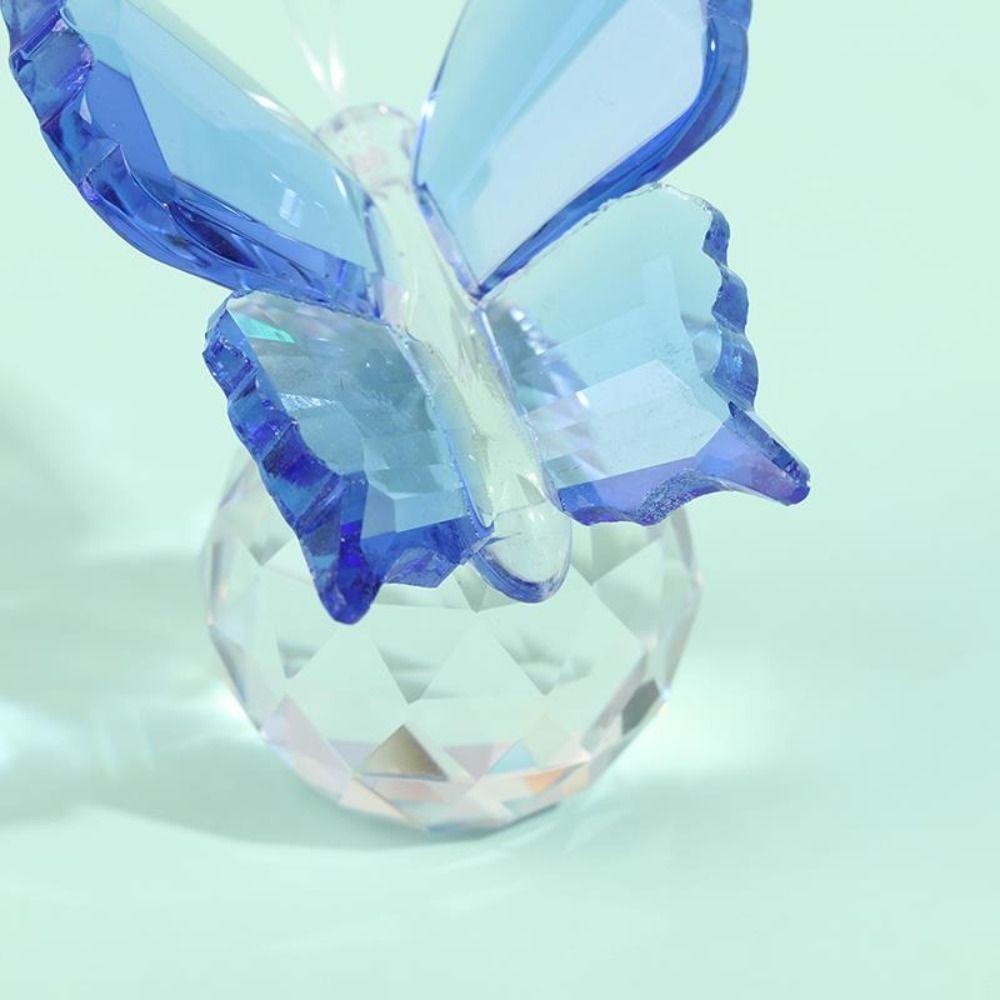 Patung Kupu Kristal Populer High Quality Souvenir Hadiah Koleksi Home&amp;Office Glass Craft