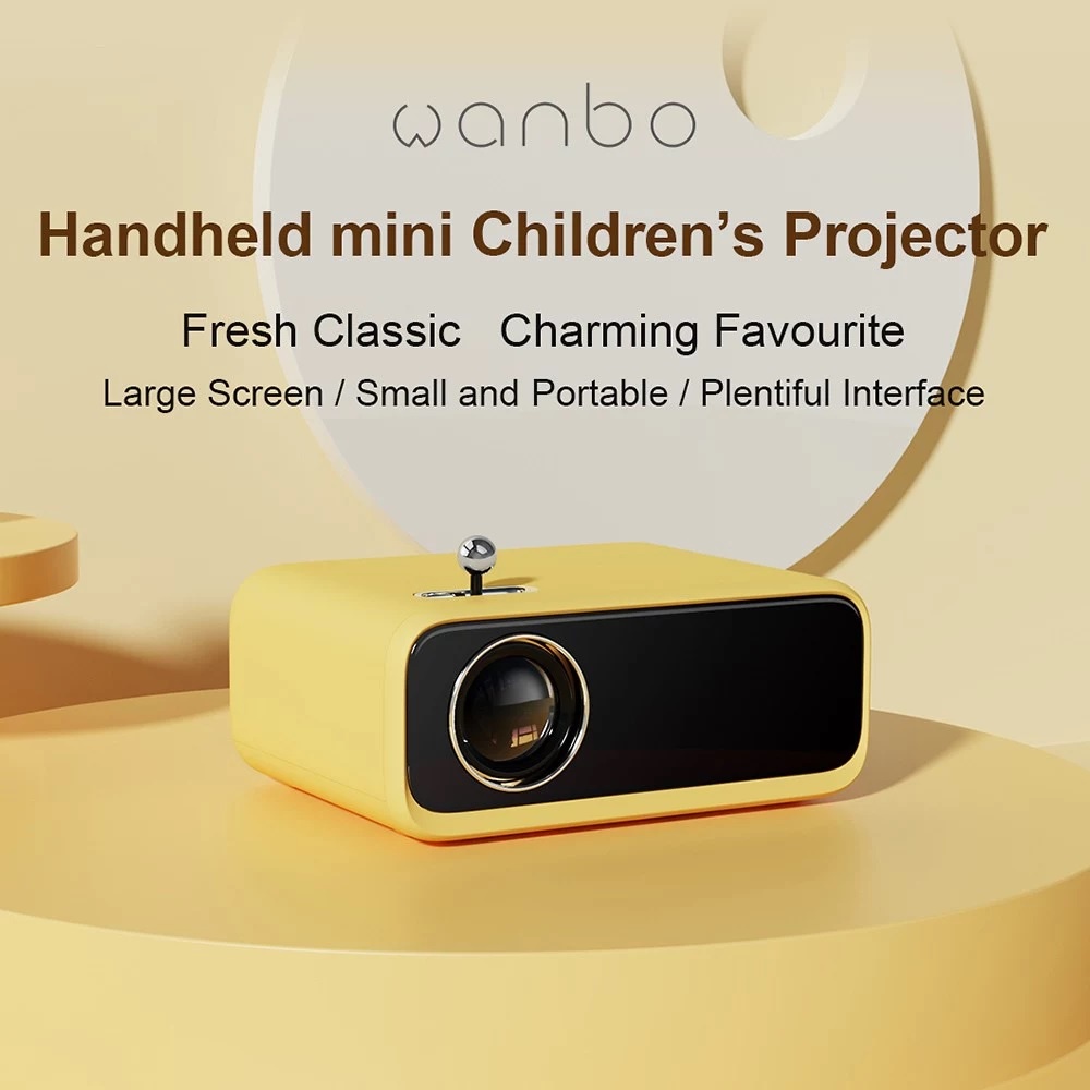 AKN88 - WANBO X1 MINI XS01 - Mini Projector 200 ANSI Lumens - Support 1080P