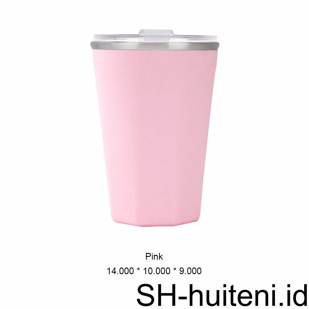 Cangkir Pendingin Warna Solid Pengganti Gaya Sederhana 330ml Musim Panas Disegel Anti Bocor Mulut Lebar Reusable Home Office Mug