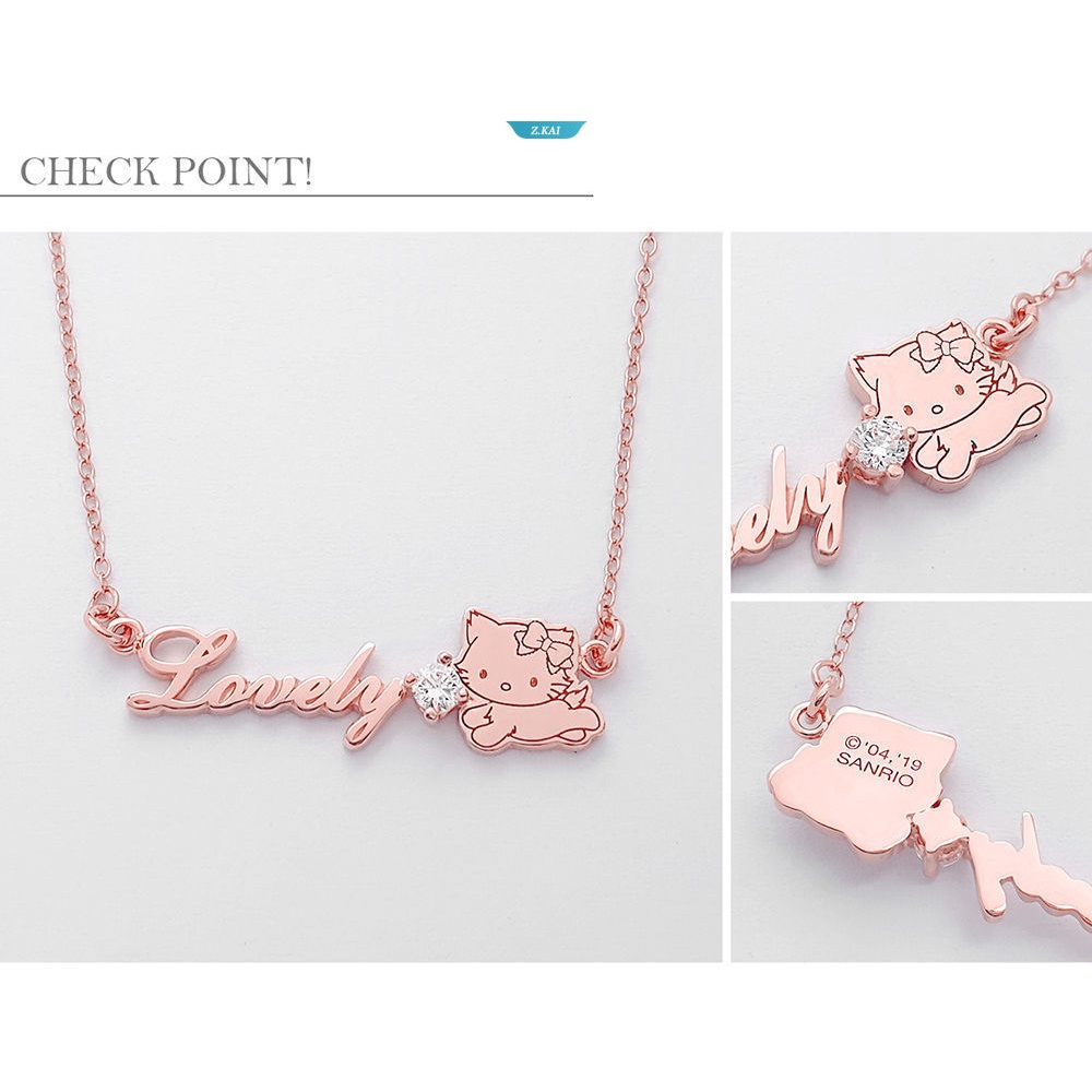 Hellokitty Necklace Personalized Papan Nama Kalung Huruf Wanita Gadis Perhiasan Ulang Tahun Rantai Tulang Selangka [ZK]