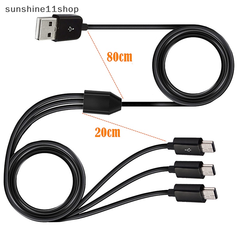 Sho 1M 3in1 Usb A Male 1sampai3 Usb 5Pin Kabel Data Charger Usb Mini Y Splitter N