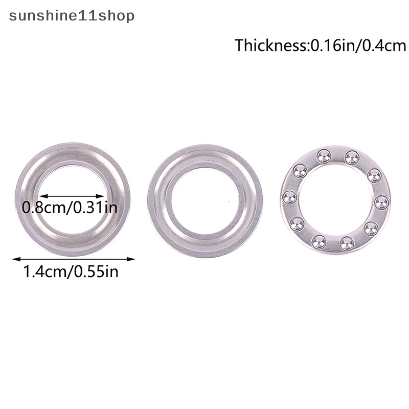 Sho 1Pc F8-14M Axial Ball Bearing Dorong Mini 3-In-1 Pesawat Metal Axial Ball Bearing N