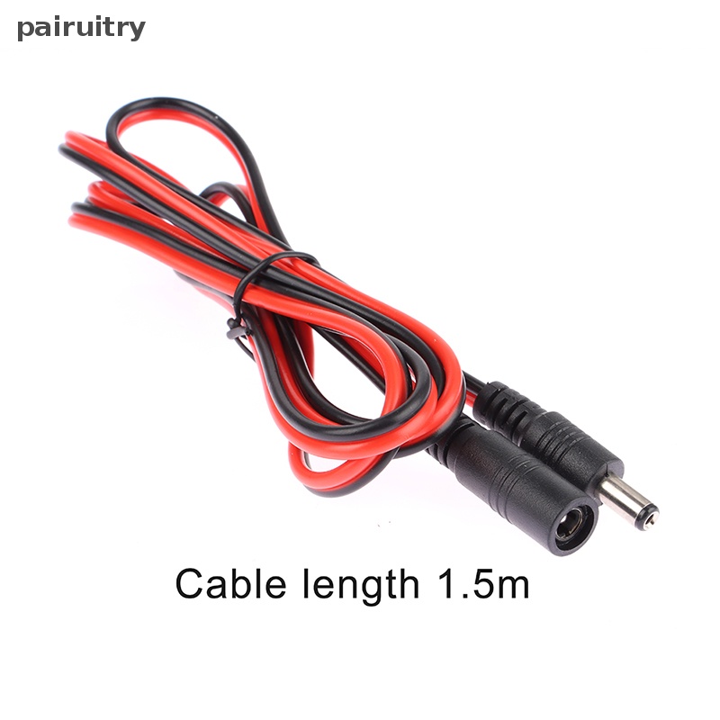 Prt 16AWG Colokan Listrik DC 5.5 x 2.1mm Female To Male Kabel Konektor Adaptor CCTV 12V 10A 120W Max. Kabel Power Extension 1.5m PRT