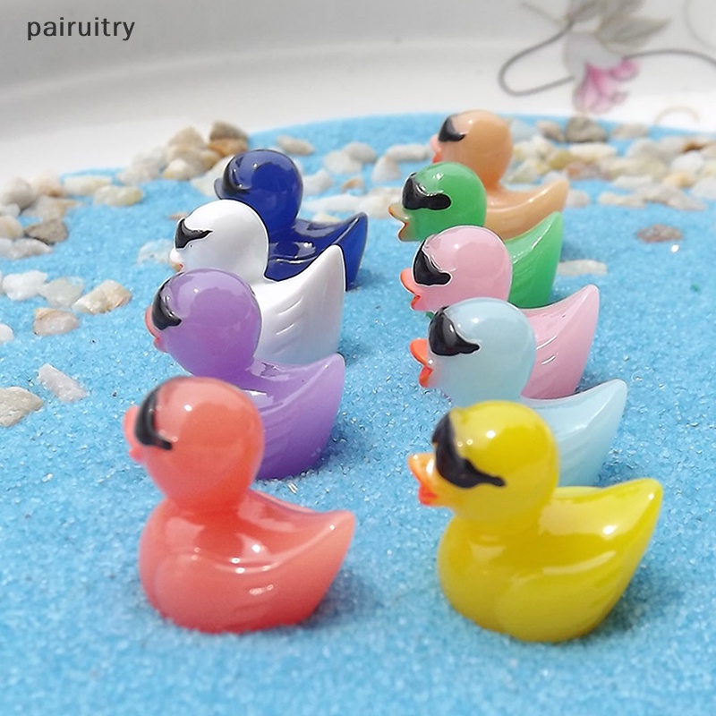 Prt 5pcs Mini Resin Bebek Spektakuler Ornamen Miniatur Angka Bebek Kecil Micro Peri Taman Lanskap Aquarium Rumah Boneka PRT