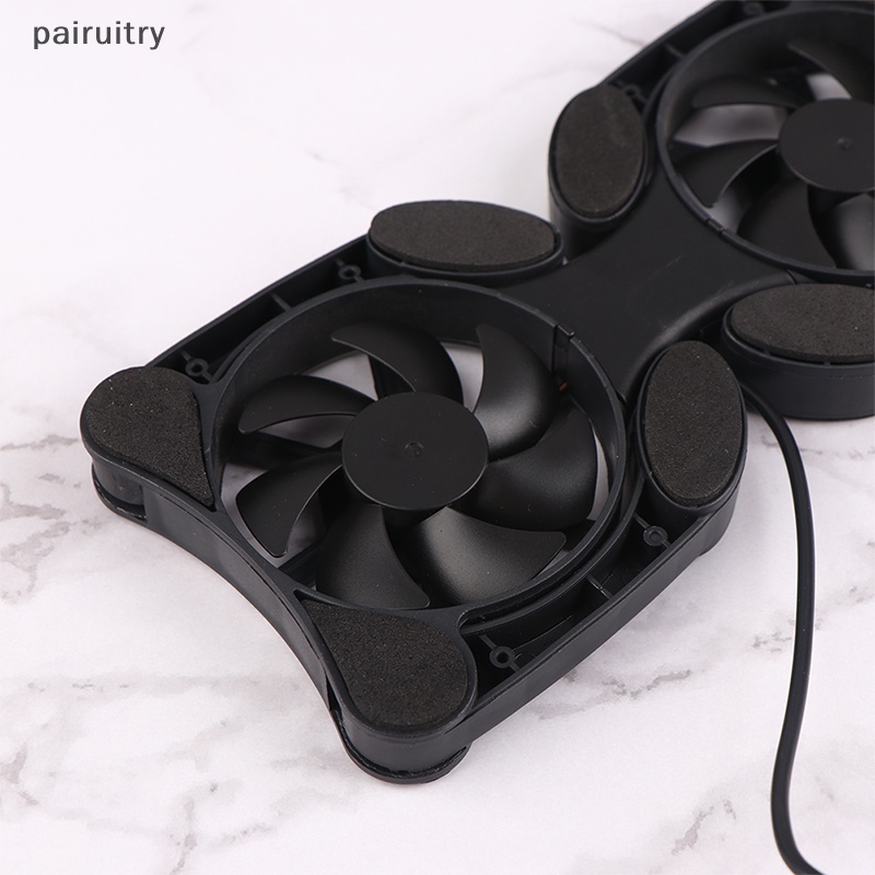 Prt 1Pc Radiator Lipat Portable USB Port Mini Hitam Gurita Notebook Cooling Pad PRT