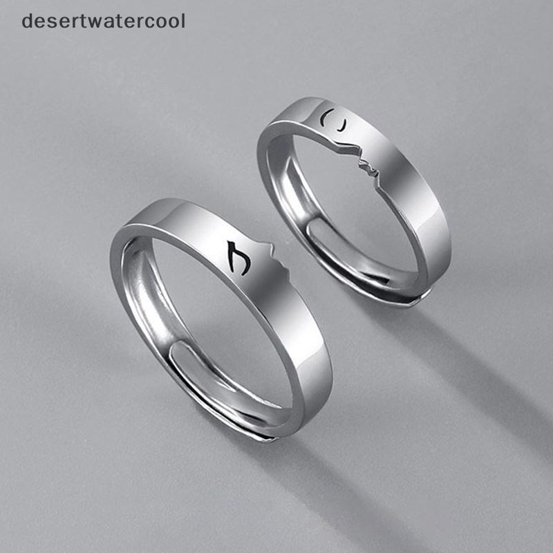 Deid 1pasang Kiss Matching Ring Pasangan Persahabatan Kekasih Pasangan Cincin Adjustable Rings Set Lovers Ring Perhiasan Hadiah Untuk Wanita Pria Hadiah Martijn