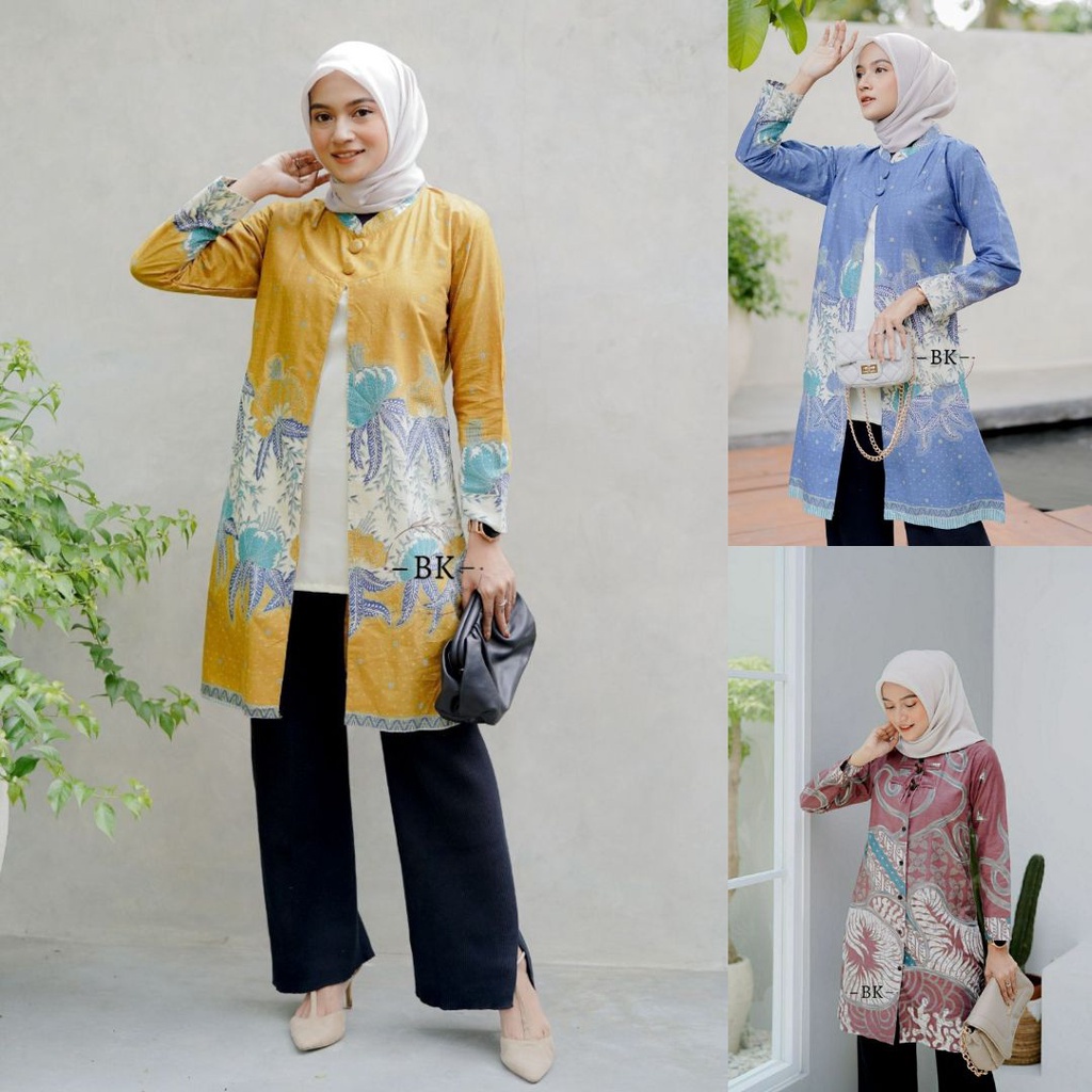 Batik tunik modern wanita premium | Batik tunik wanita terbaru kekinian | Batik tunik jumbo | Batik 