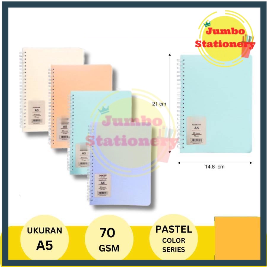 Buku Catatan / Note Book Binder Ukuran A5 KAYAGI KY NB5003 Pastel