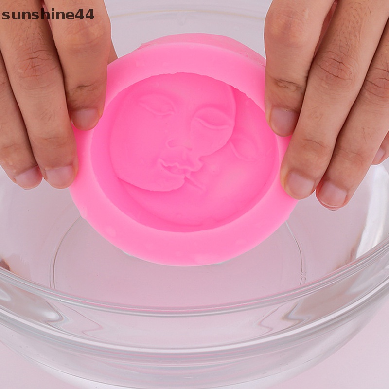 Cetakan Sabun Silikon Sunshine Moon Love Matahari Handmade Ornaments Plester Mold ID