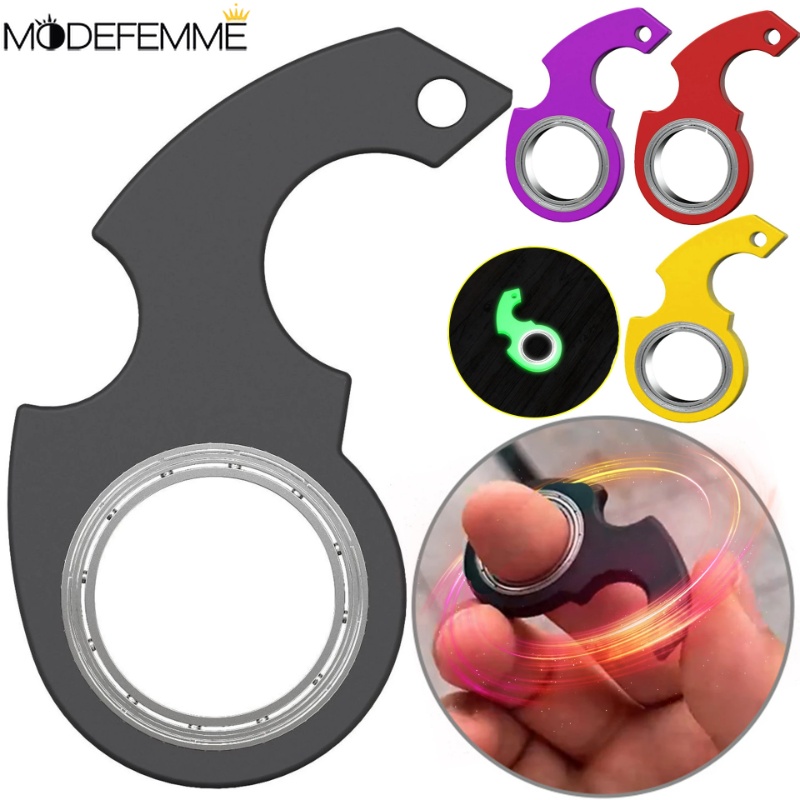 Meredakan Stres Jari Spinner Gantungan Kunci Tangan Spinner Anti-Kecemasan Mainan Kreatif Fidget Spinner Mainan Keychain Generasi Rotasi Ujung Jari Gantungan Kunci Dewasa Berputar Keren Keyring