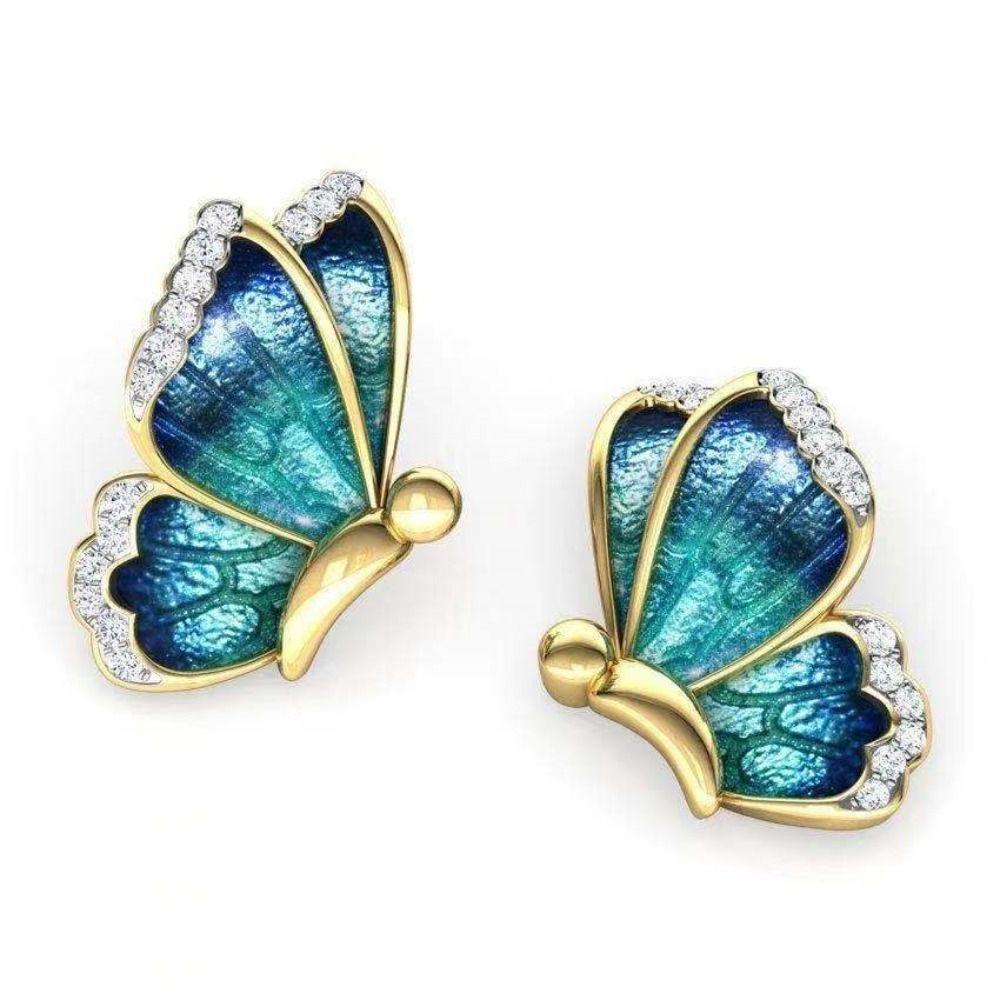 Mxbeauty Anting Gaya Korea Vintage Golden Trendy Kreatif Indah Klasik Mutiara Anting Kupu-Kupu