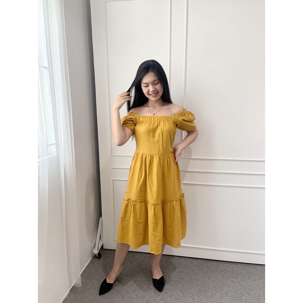 BEFAST - ZSO DRESS MAXY INDI / MONTANA DRESS / Dress Sabrina Maxy Keluaran Terbaru / Fashion Wanita Pesta/Kondangan / Outfit Wanita Modis Formal / Dress Lengan Pendek Polos / Pakaian Casual Remaja ABG Trendy / OOTD Wanita Ala Style Korean / Terlaris