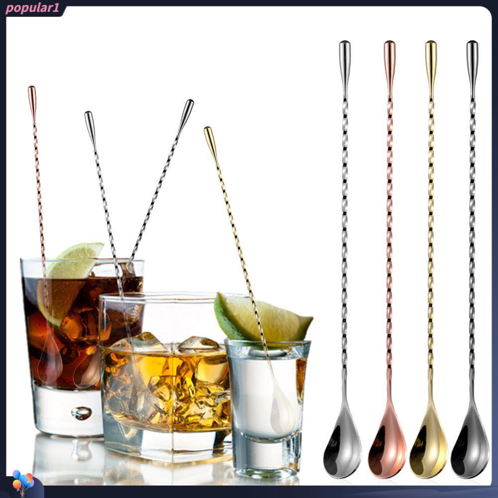 Populer Sendok Cocktail Alat Bartender Pengaduk Stainless Steel Ramah Lingkungan