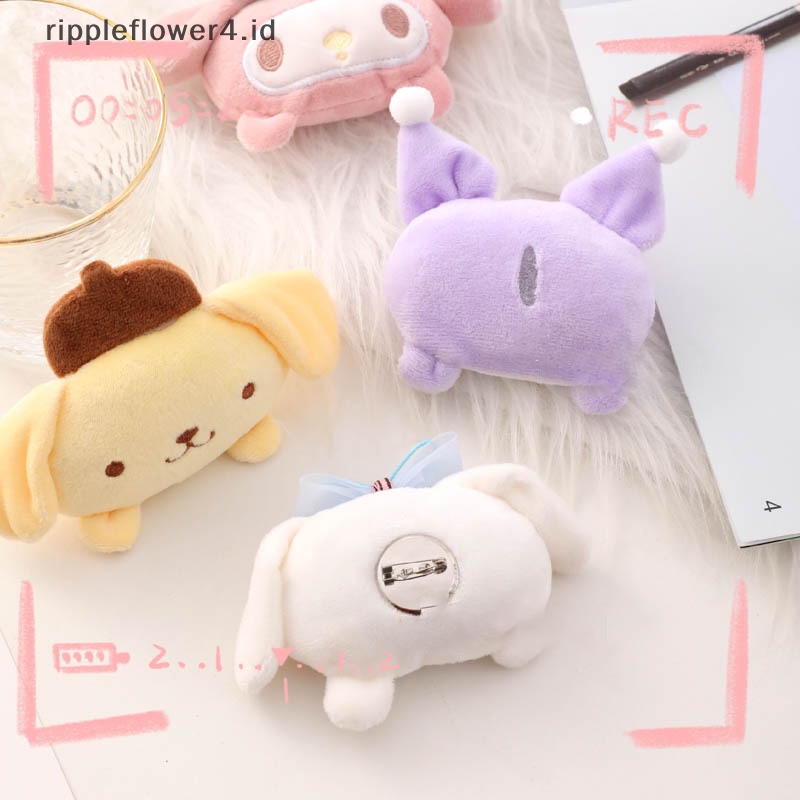 {rippleflower4.id} Mainan Boneka Kartun Sanrio Lucu Bros Mewah Bentuk Lucu Lembut Lencana Aksesoris Dekorasi Rumah Kartun Tas Pin Ransel Liontin Dekorasi Hadiah~