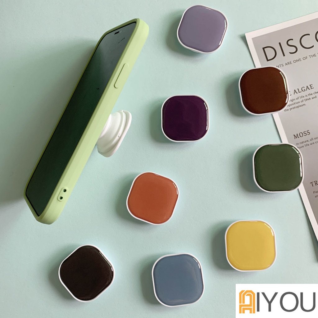 IPHONE Airbag anti Jatuh Fluorescent Candy Color Phone Case Warna Solid Tahan Debu Kompatibel Untuk Iphone14 7 8 plus x xs xr xsmax pro max mini 11 12 13 14 Dengan Tempat Ponsel Persegi