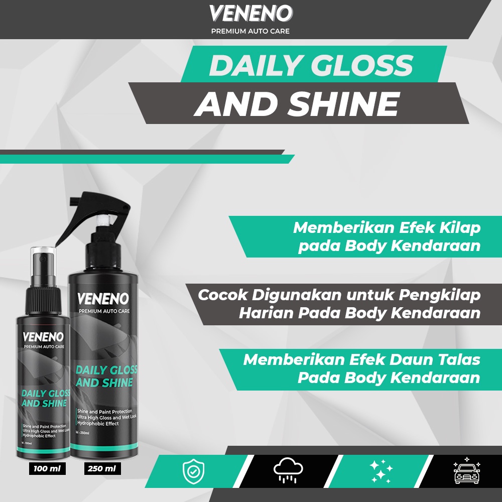 Veneno Daily Gloss And Shine - Quick Detailing Detailer Pengkilap Perawatan Cat Mobil