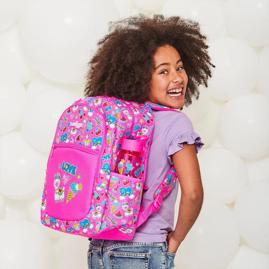 SMIGGLE Backpack Bag 449206 Lite Vibin Pink Tas Ransel Anak