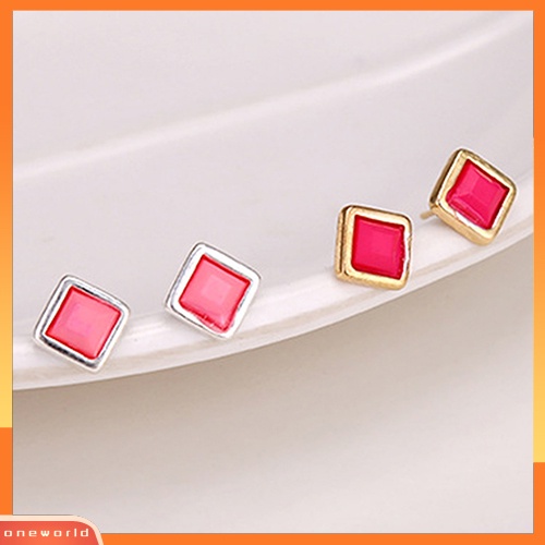 [WOD] 6pasang /Set Lucu Wanita Bentuk Geometris Mungil Ear Studs Earrings Ear Jewelry