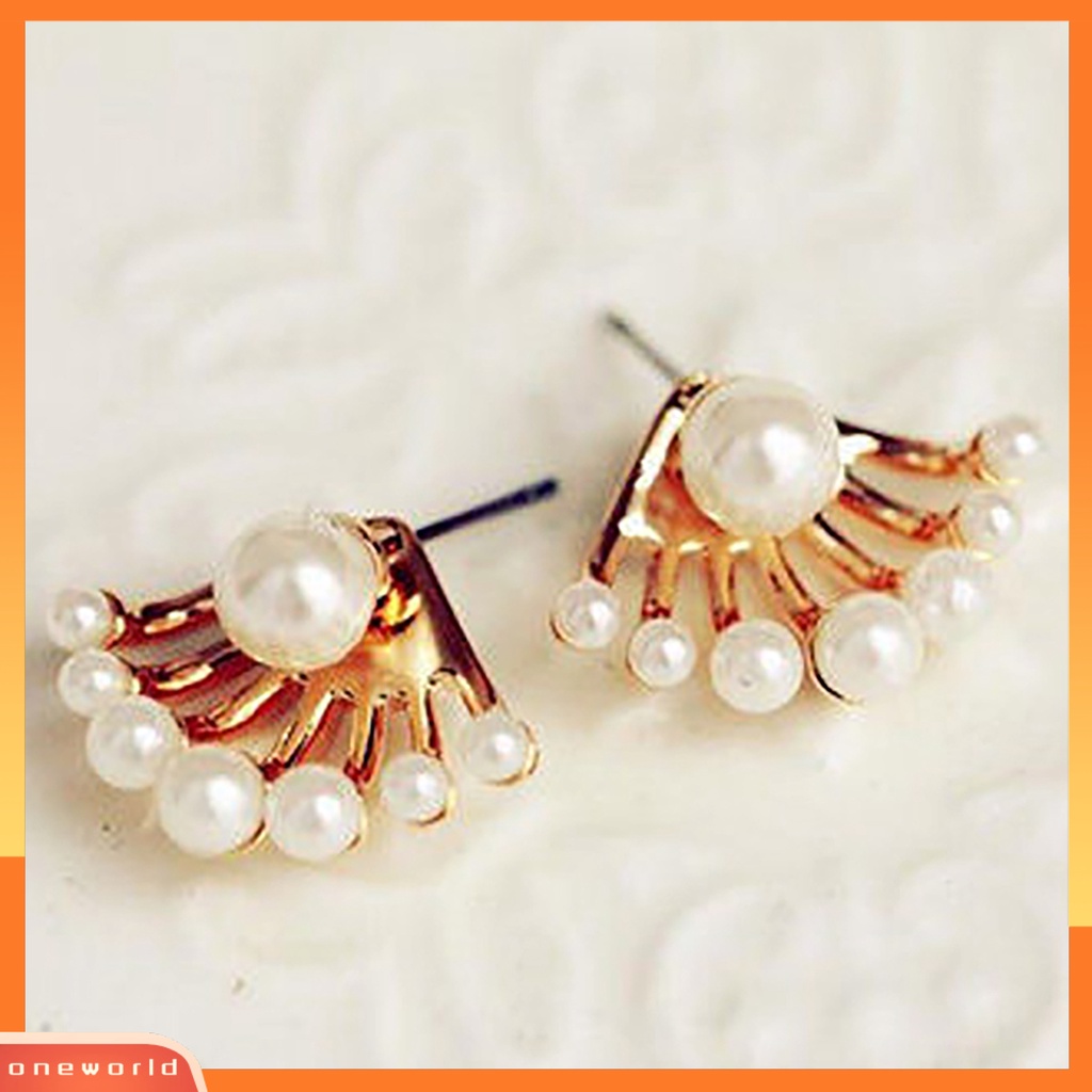 [WOD] 1pasang Stud Earing Cantik Nyaman Paduan Wanita Fashion Ear Stud Untuk Hadiah