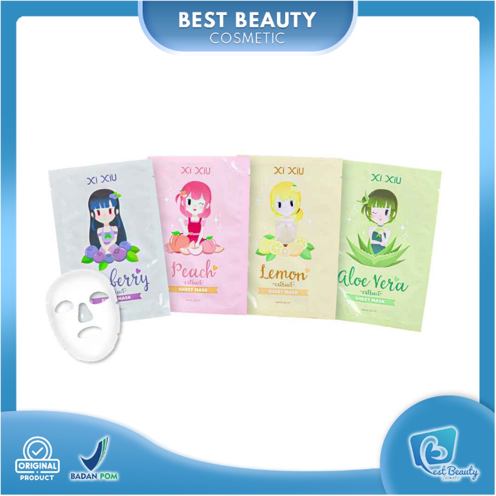 ★ BB ★ Xi Xiu Sheet Mask With Extract 22ml - Face Shet Mask Fruity SERIES