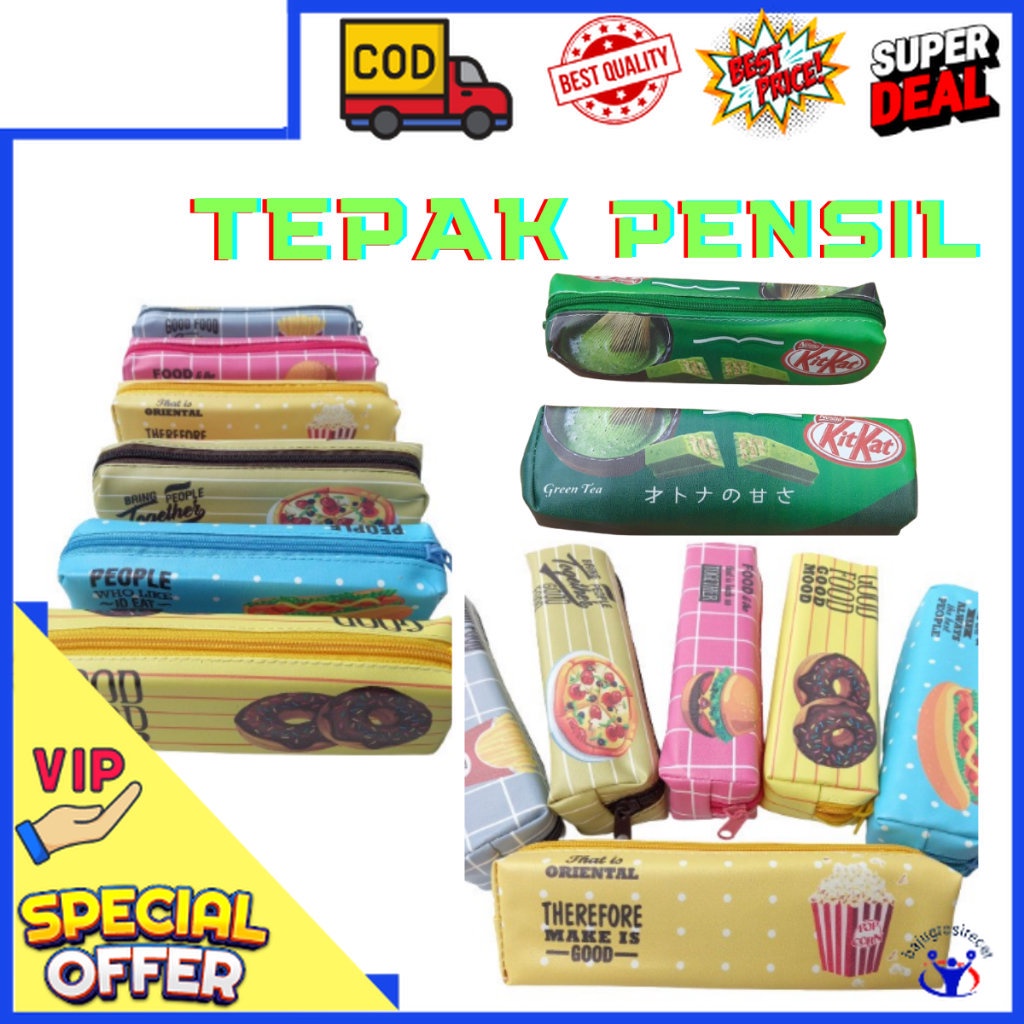 

Kotak Tepak Pensil Viral Aesthetic Lucu Karakter Donat Burger Popcorn Pizza / Tempat Pensil Anak Viral Lucu Serbaguna