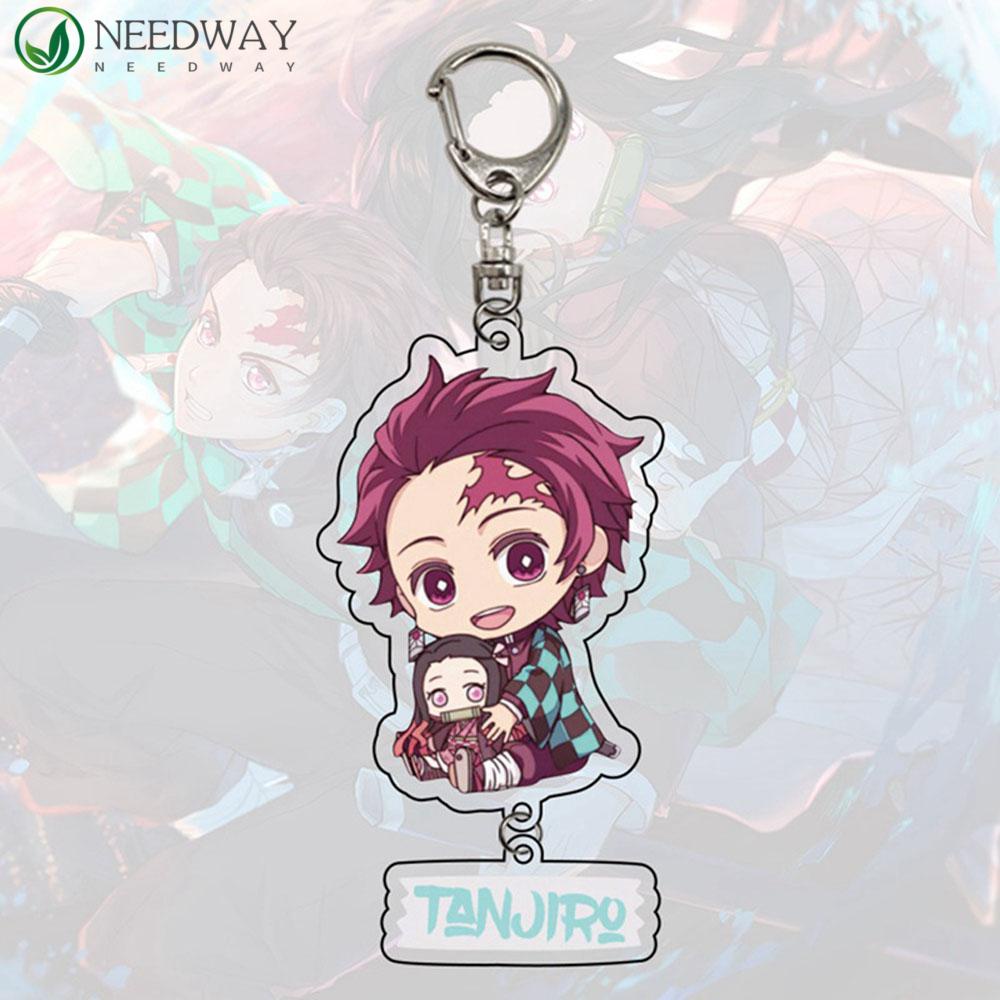 Needway Demon Slayer Gantungan Kunci Zenitsu Anime Jepang Kimetsu No Yaiba Miniatur Inosuke Kyoujurou Key Ring