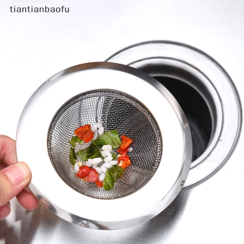 [tiantianbaofu] Saringan Wastafel Stainless Steel Corong Anti Blokir Sink Strainer Butik