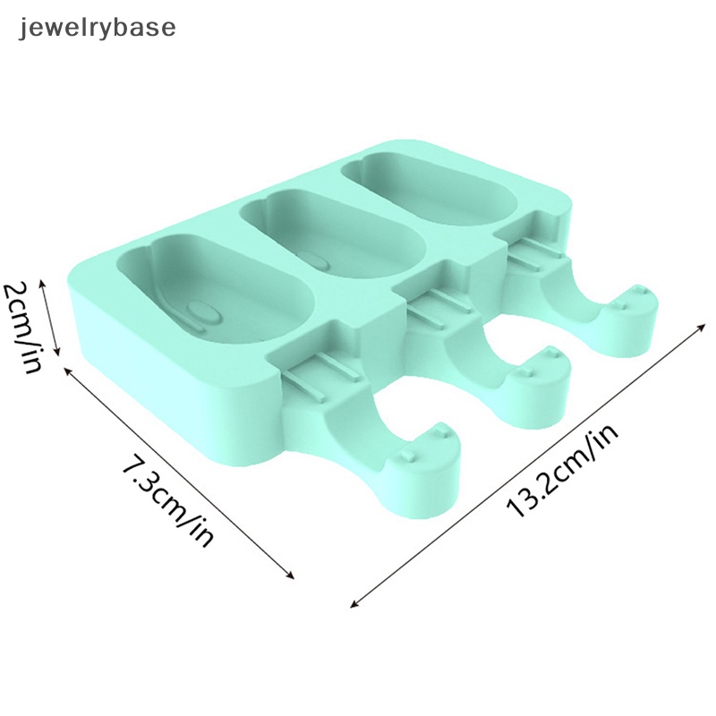 [jewelrybase] Kartun Cetakan Es Krim Silikon Popsicle Molds Reusable Mould Summer Party Kids Boutique