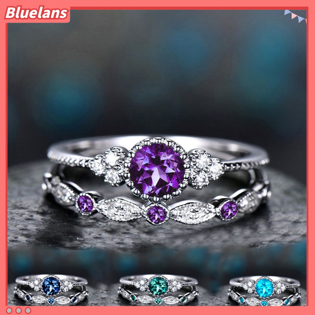 [BLS] 2pcs Perhiasan Jari Dual Type Tidak Alergi Tahan Lama Fashion Cycle Ring Untuk Hadiah