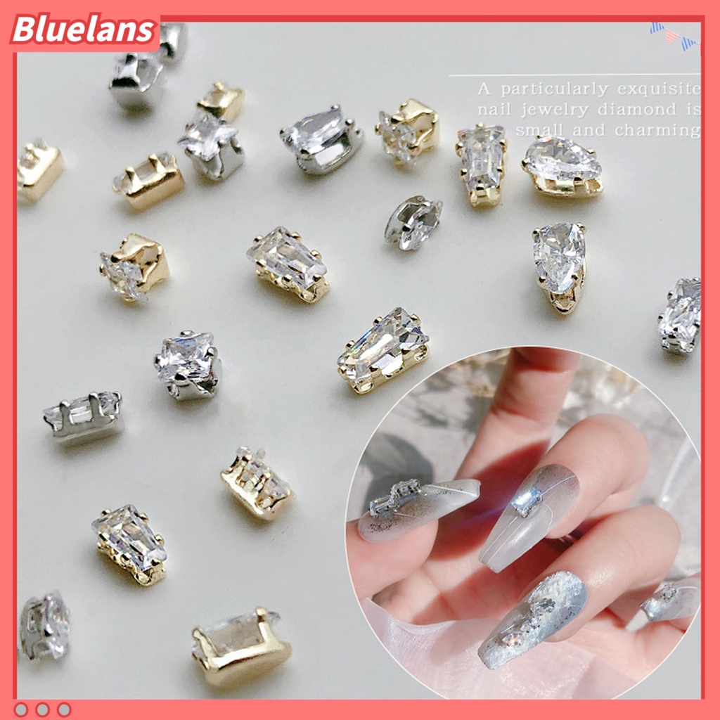 [BLM] 20pcs /Box Hiasan Kuku Glitter Nail Art Cubic Zirconia Shiny Nail Rhinestone Jewelry Ornamen Untuk Wanita