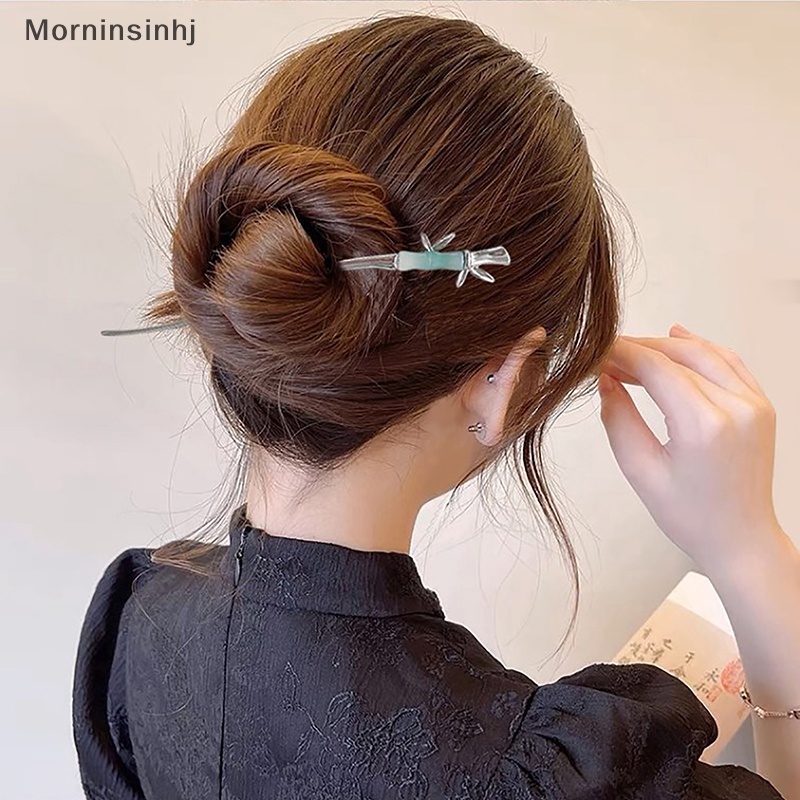 Mornin Tongkat Rambut Cina Bambu Berbentuk Logam Jepit Rambut Gadis Hanfu Pesta Aksesoris Rambut Vintage Hair Bun Forks Chops Jewelry id