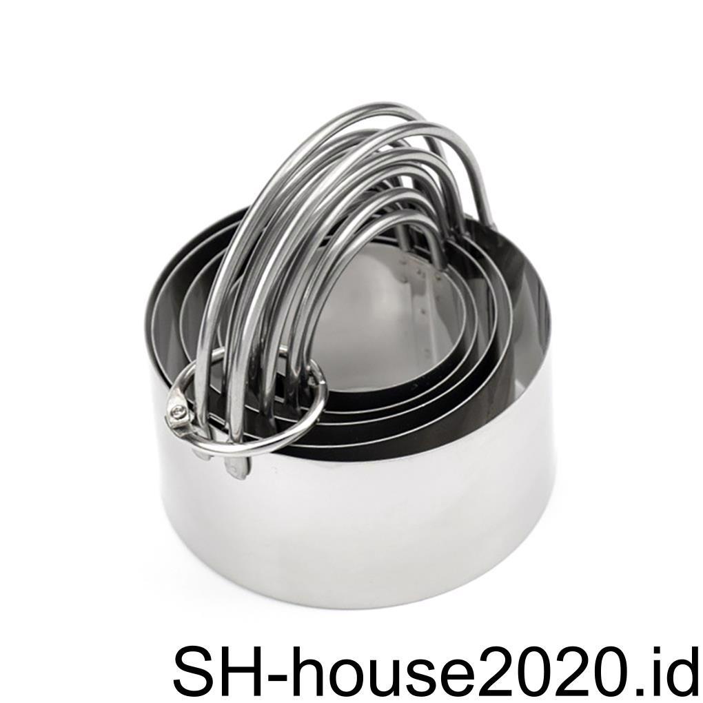 5 Pcs Baking Stainless Steel Pemotong Cetakan Mold Tools Supply Biskuit Kue Enak Donat Fondant Aksesoris