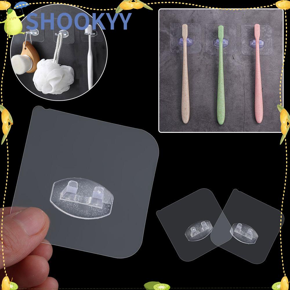 Chookyy Tempat Sikat Gigi Plastik Aksesoris Kamar Mandi Plug Seamless Adhesive Hook