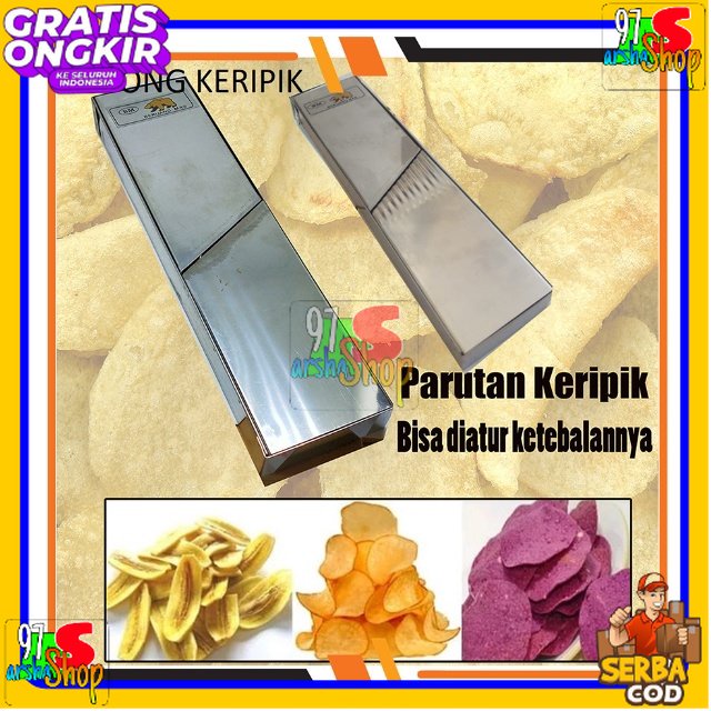 Parutan keripik pengiris kripik singkong kentang pisang Stainless