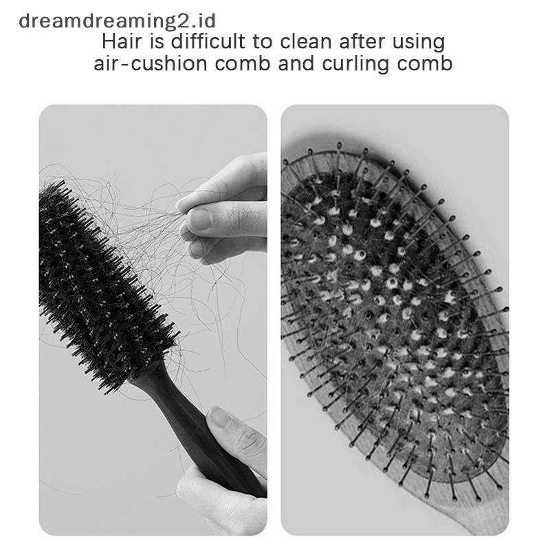 (drea) 50pcs Jaring Pembersih Untuk Sikat Rambut Sisir Airbag Pet Comb Brush Cleaning Protection //